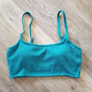 NWT Kona Sol Turquoise Textured Swim Top Size Medium